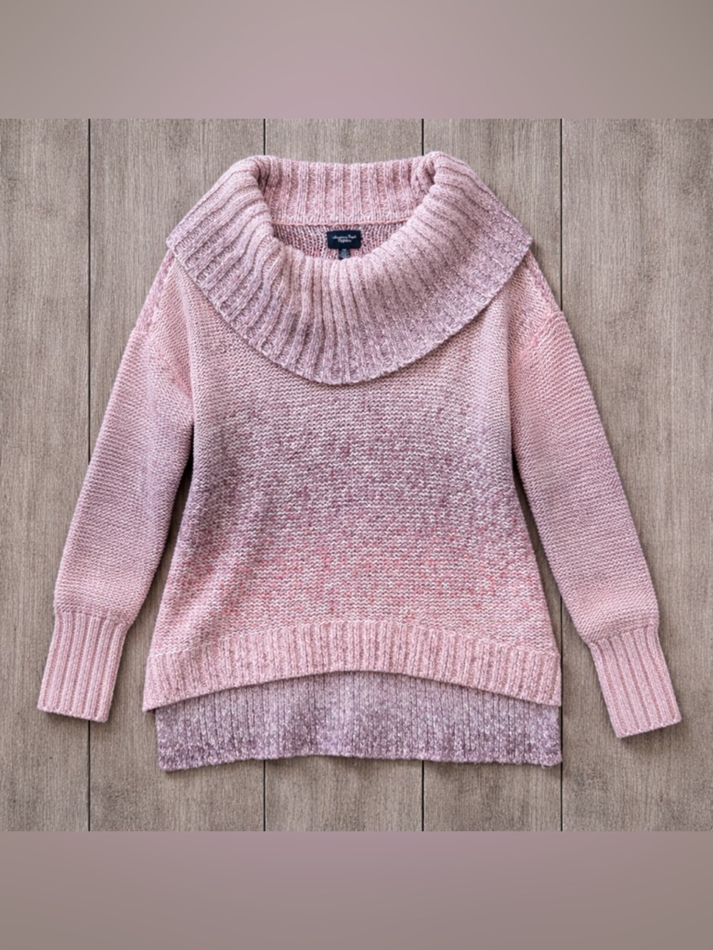Soft Pink Cowl Neck Women's Sweater - American Eagle